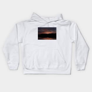 Lake view sunrise Kids Hoodie